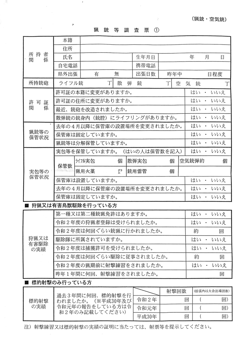 狩猟免許 銃猟デビューへの道 26 銃砲等一斉検査 我長州人 時々狩人 極稀釣人 Nido ウベノス Note 狩猟免許 銃猟デビューへの道 26 銃砲等一斉検査 我長州人 時々狩人 極稀釣人 Nido ウベノス Note