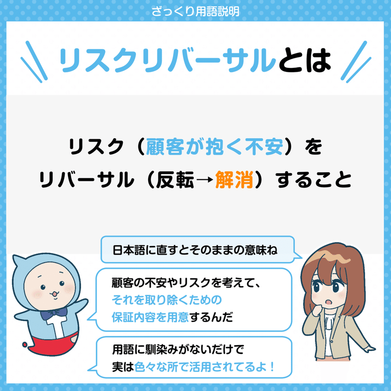 10例 お客様の不安を解消する リスクリバーサル をイラスト 図解で解説 トレンド プロ マンガでわかる伝え方
