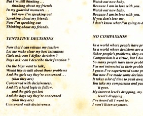 Talking Heads Tentative Decisions 自分なりの和訳 Django Note