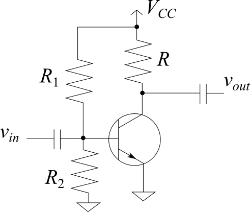 トランジスタの固定バイアス回路