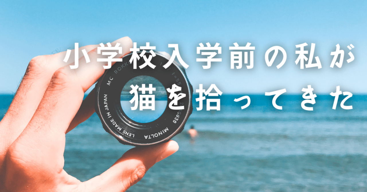 小学校入学前の私が猫を拾ってきた ichishio 140 note