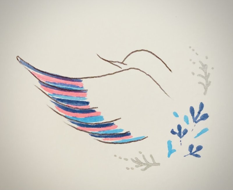 鳥のイラスト マカロ Note