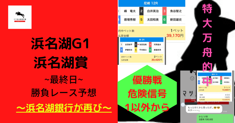 Boatrace浜名湖g1 浜名湖賞 最終日 優勝戦は無料 マツ氏 破壊力増強願望 Note