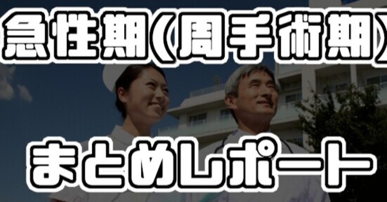 急性期(周手術期)実習】の学びレポートまとめ全文｜ナースの