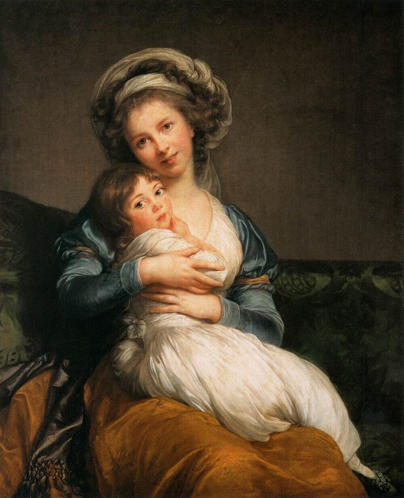 参考）self-portrait-with-her-daughter-julie-1786