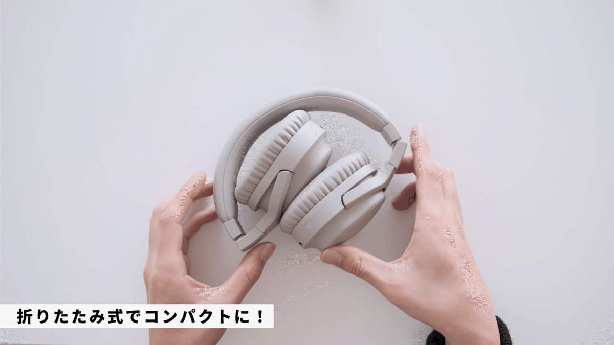 ag AG-WHP01K ワイヤレスヘッドホン クリーム色 【公式通販】