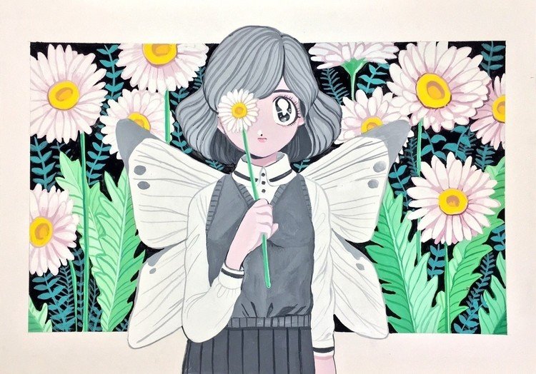 イラスト アクリルガッシュ 飴戸あむ Note