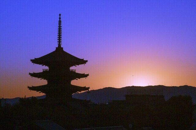 京都夕暮れ