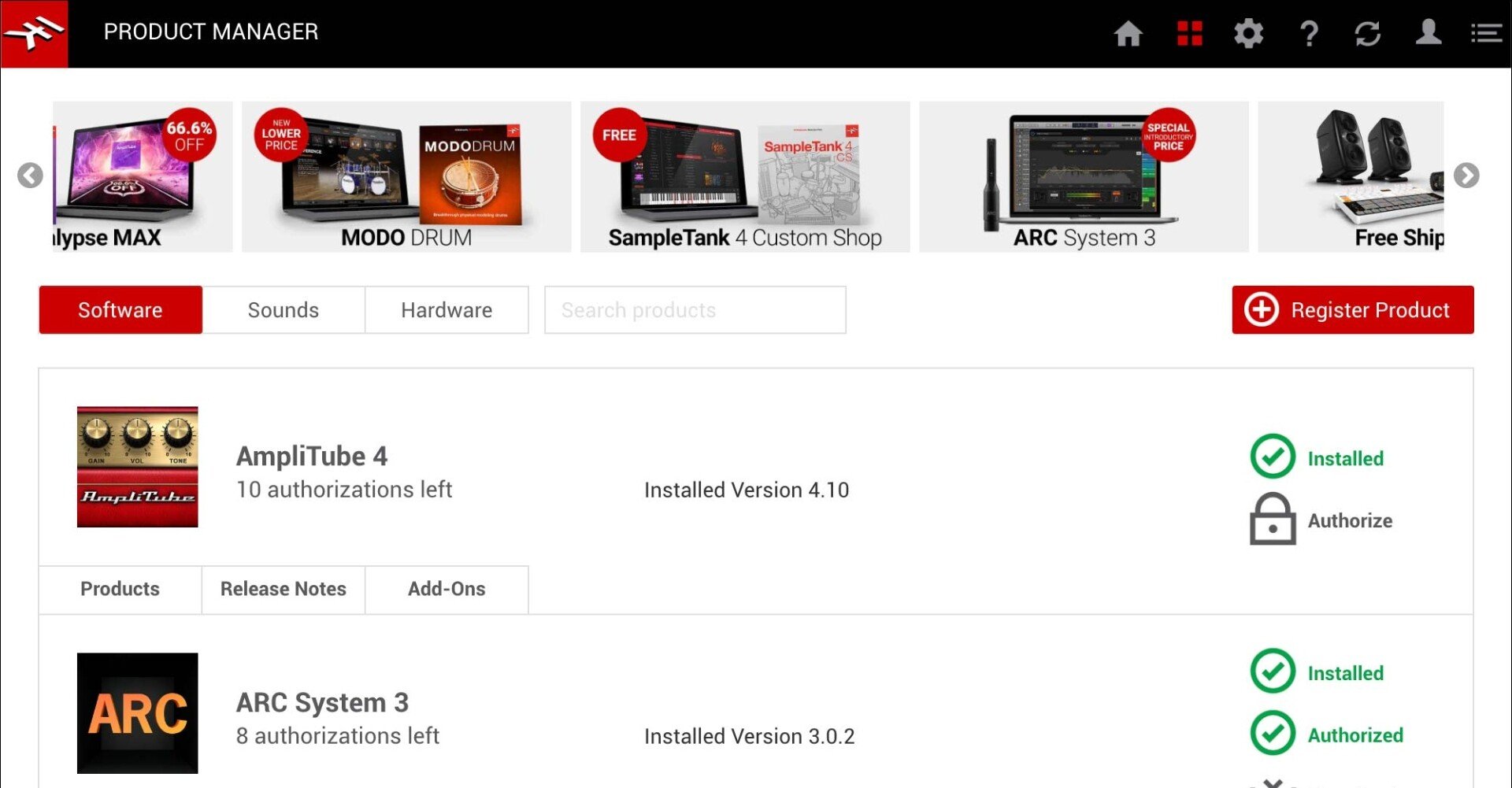 TONEX One 製品登録解除済み TONEX One - IK Multimedia | Hookup, Inc.