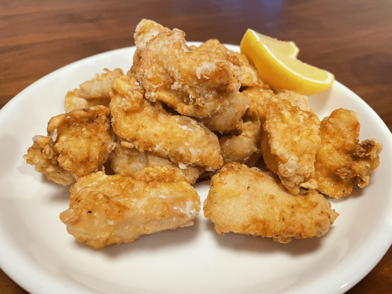 とにかくqolを向上したい人の鶏むね塩ザンギとオニオンリング とにかく食でqolを向上したい人のブログ Note