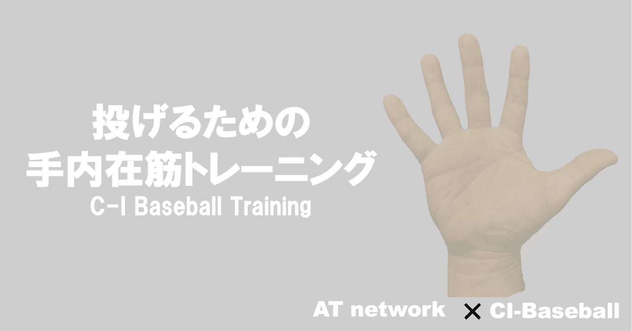投げるための手内在筋トレーニング C I Baseball Note