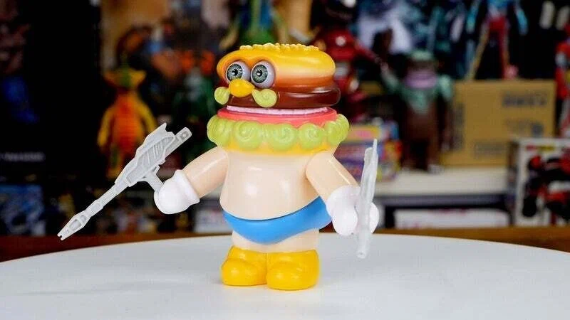 Love at first sight for the butt! BURGER MAN, a Vinyl Toy figure