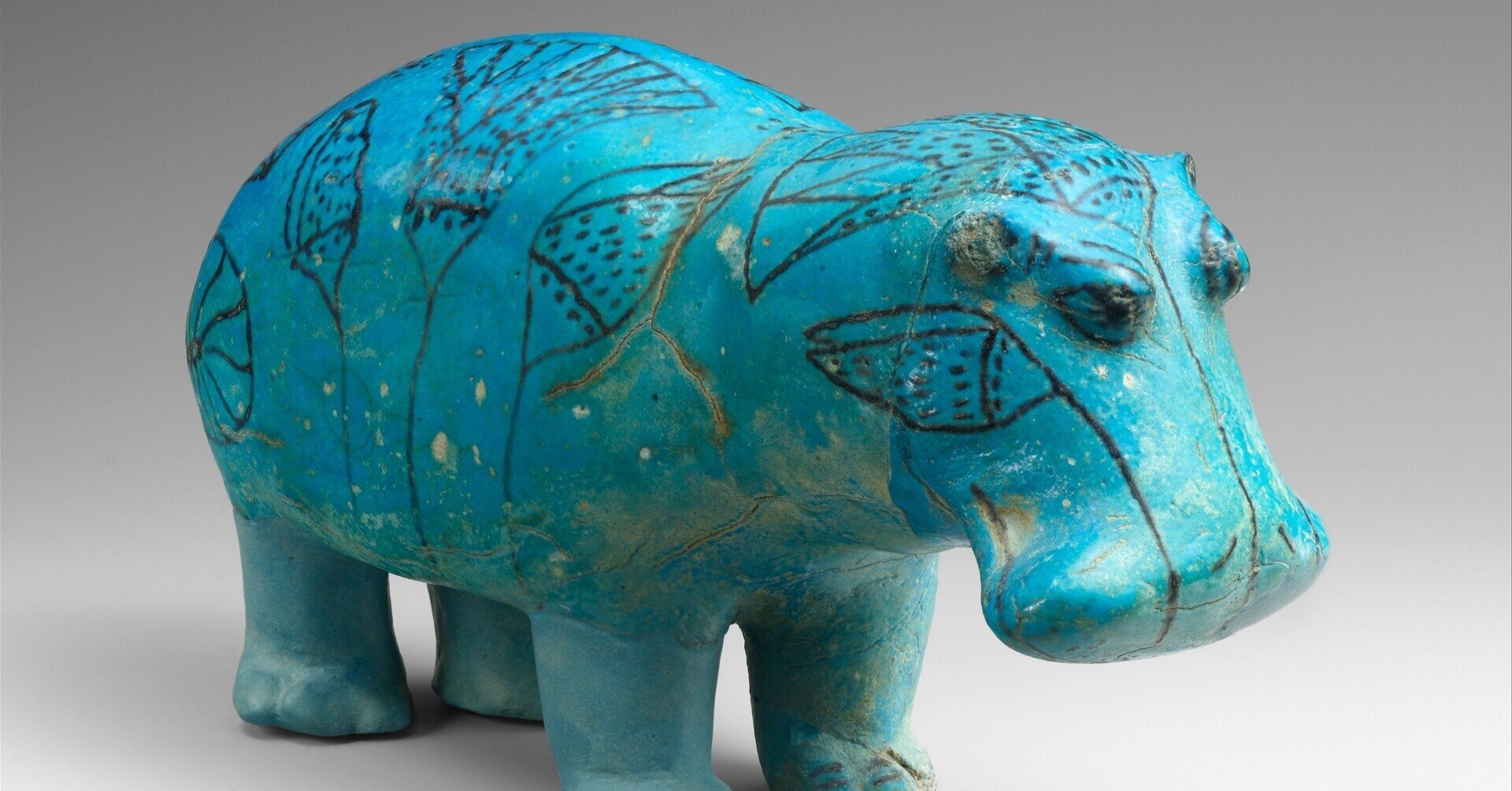 青いカバン メトロポリタン美術館 ルーブル美術館 古代インド 海外 埋蔵品 Hippopotamus (