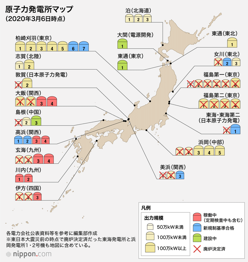 原子力発電所マップ