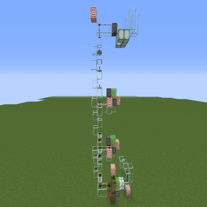 マインクラフト ネザー用多段打ち上げ式粘着ピストンエレベーター Java版 Kodi Note