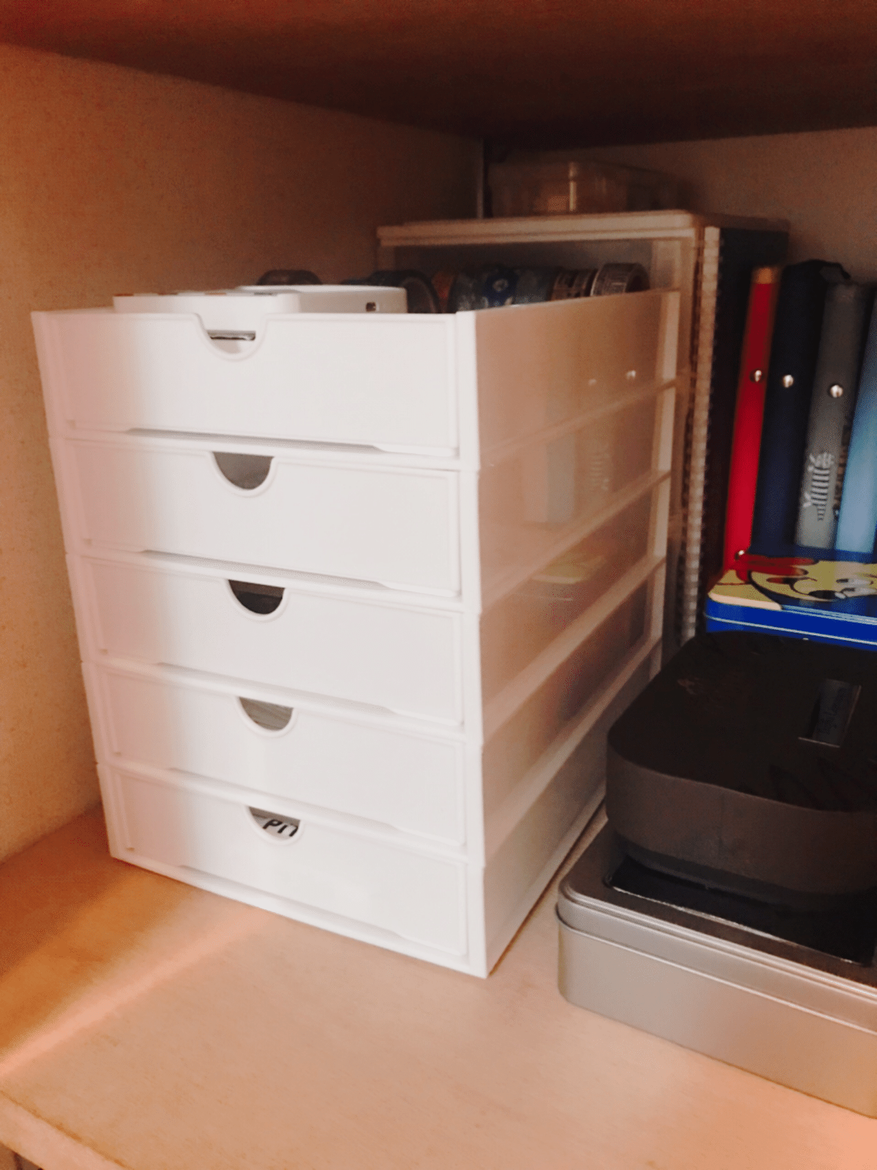 セリアの引き出しボックス ラックで 文房具収納 はじめました あや Note セリアの引き出しボックス ラックで 文房具収納 はじめました あや Note