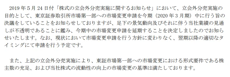 ヴィスコ テクノロジーズ 6698 に関するメモ 1 Mabarasuji Note