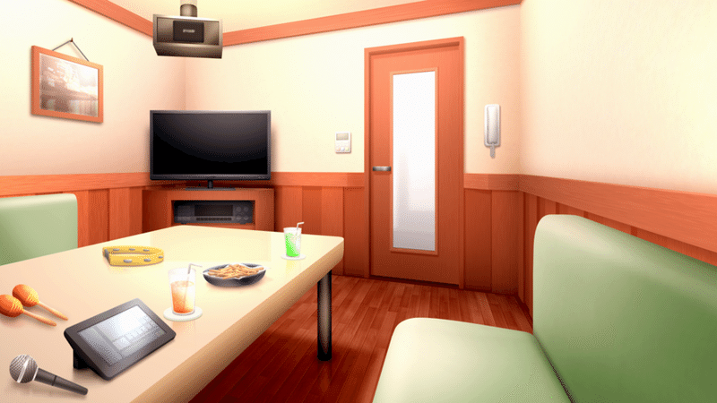 フリー素材 カラオケの背景 歌配信 立ち絵挿入対応 みんちりえ 背景イラストのフリー素材 Note