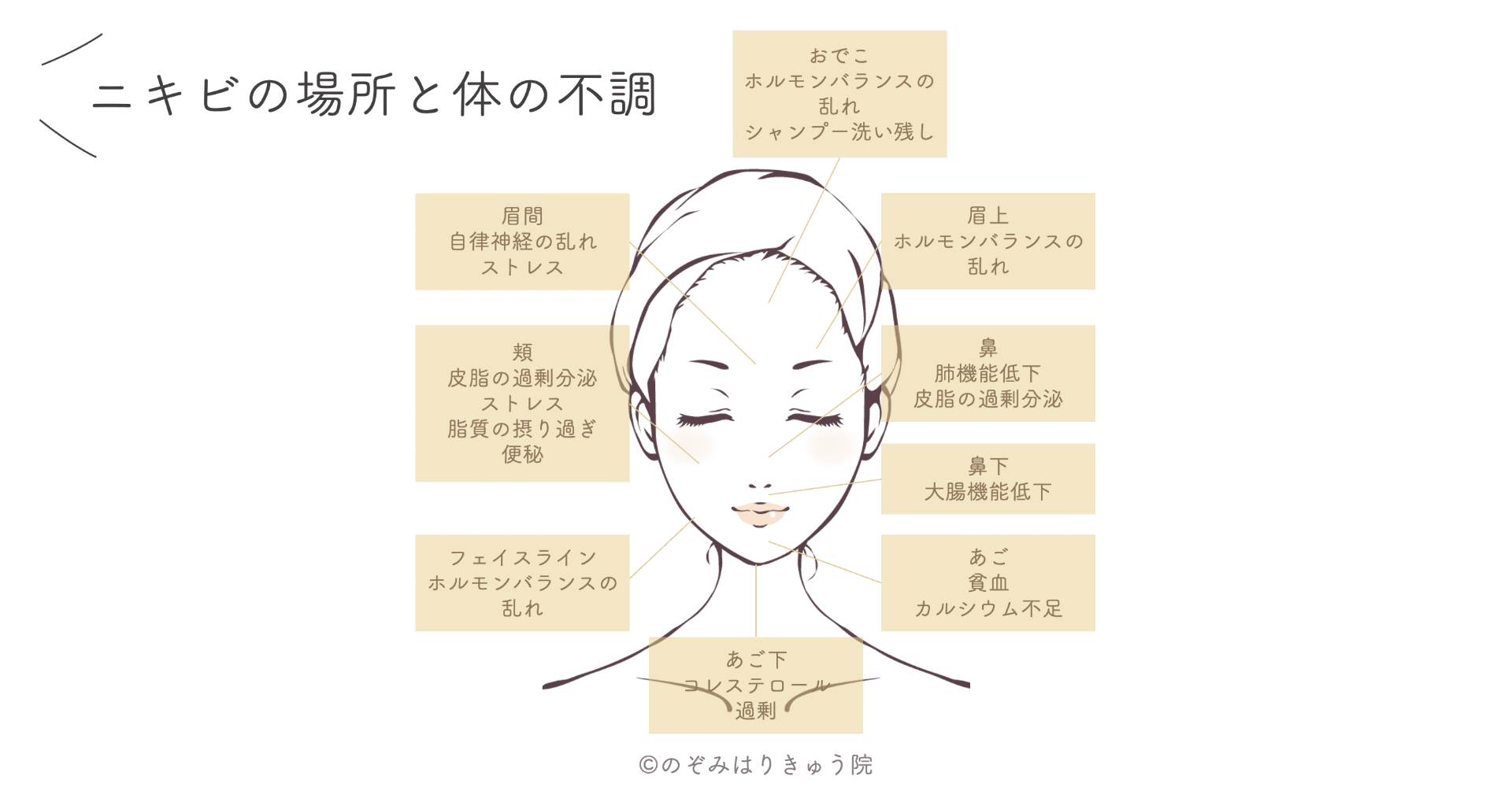 Q 顎 あご にニキビができやすい原因は のぞみはりきゅう院 Note