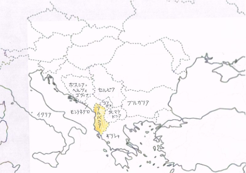 アルバニア地図20200520