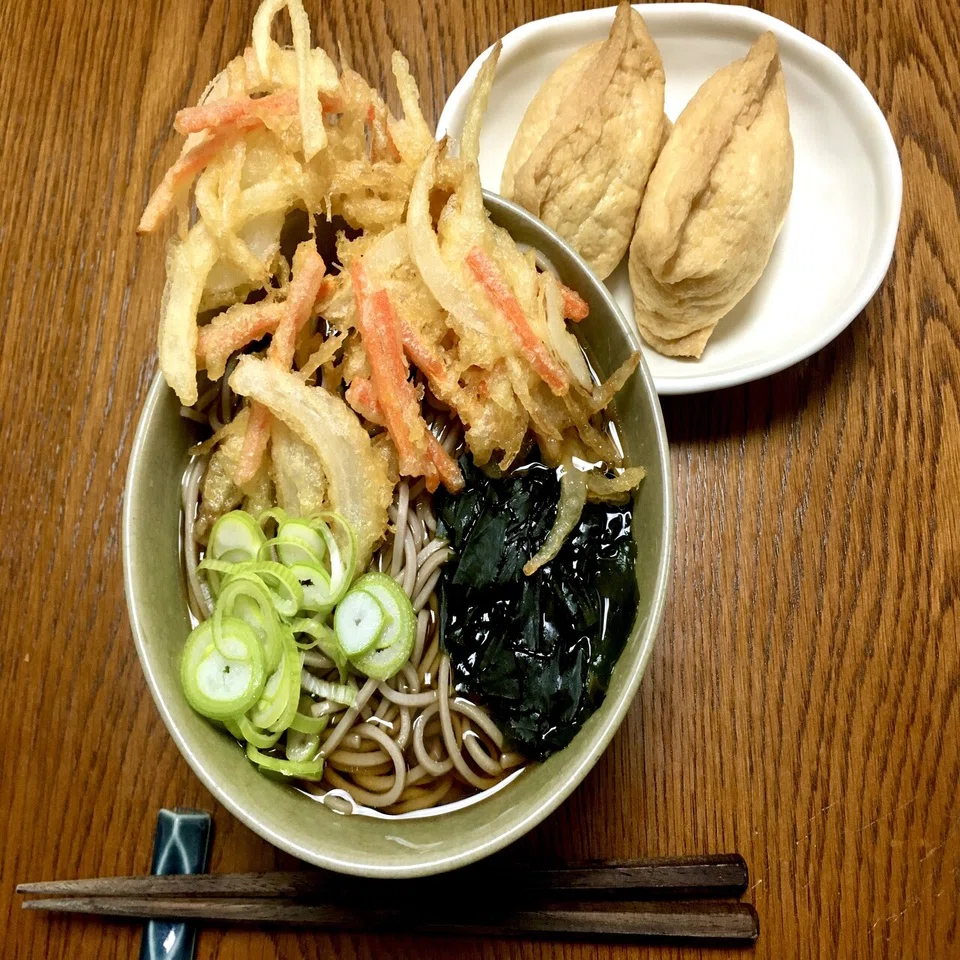 自炊】立ち食いそば風 おいなりさんセット｜Niku Camp