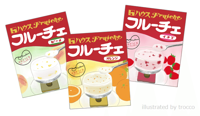 ハウス フルーチェ 懐かしい昭和なパッケージ トロッコ Note