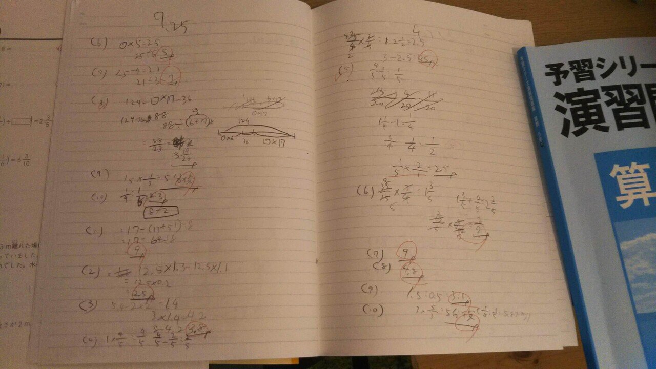 算数のノートの使い方 小5 塾なし中学受験 ホノルルマラソン Note 算数のノートの使い方 小5 塾なし中学受験 ホノルルマラソン Note