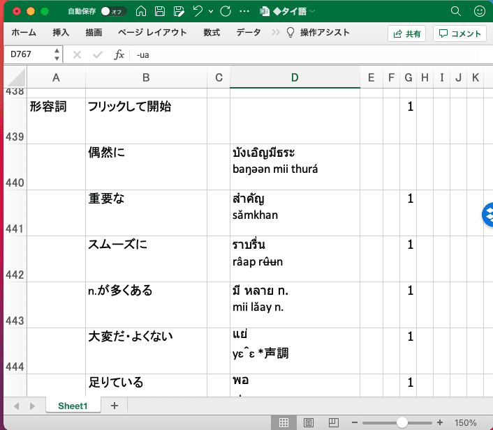 タイ語を頑張るには 2 アプリで単語を覚える わーてーわー Note