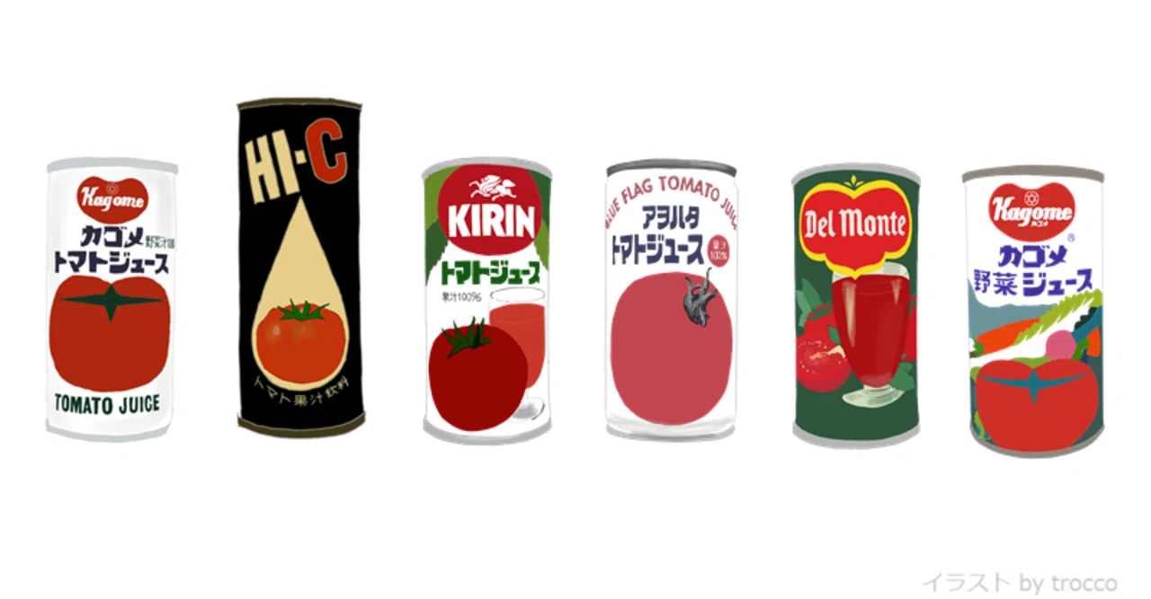 昭和の素敵なトマトジュース缶デザイン｜トロッコ