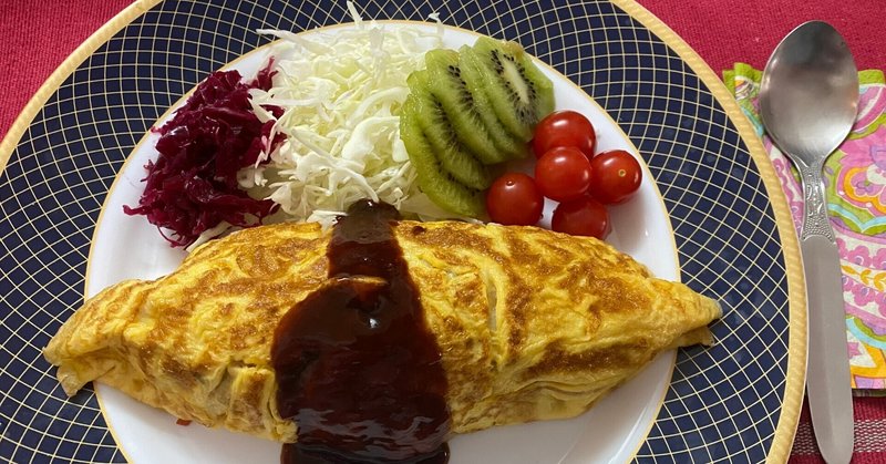 Omu-Rice: Omelet with chicken rice