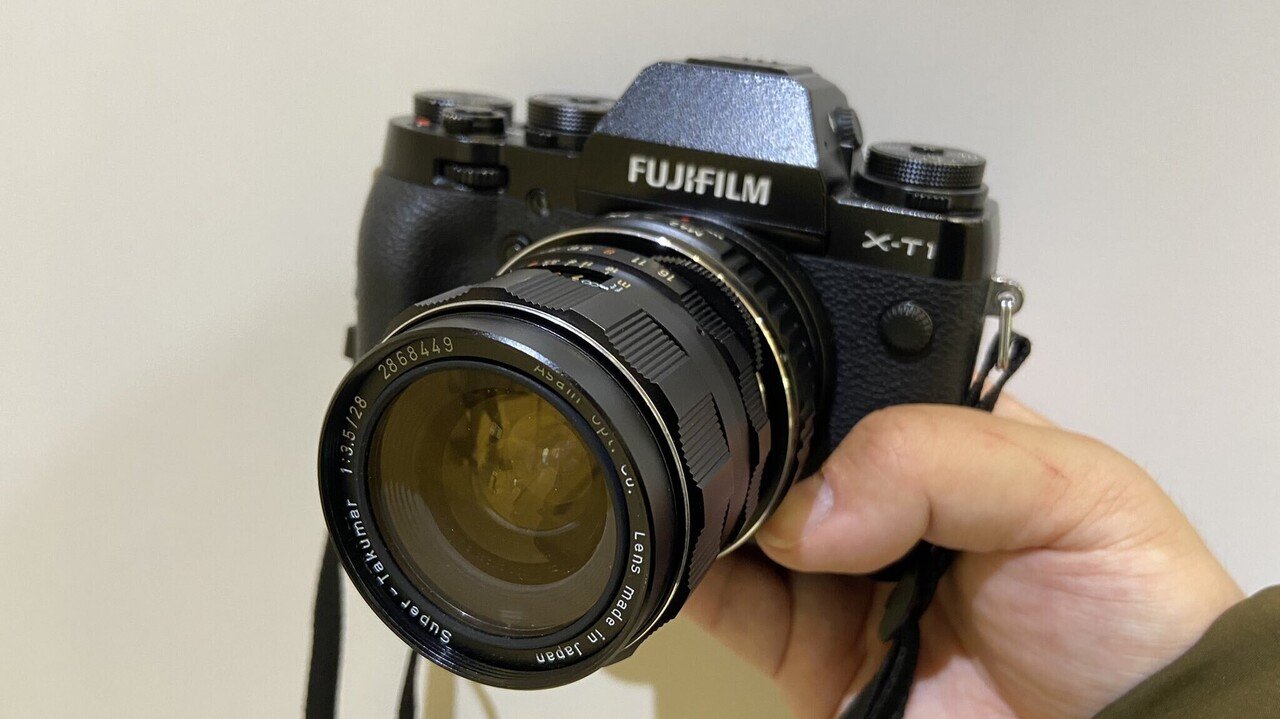 当日出荷 Super Takumar 28mm F3.5 Fuji Xマウントアダプター付