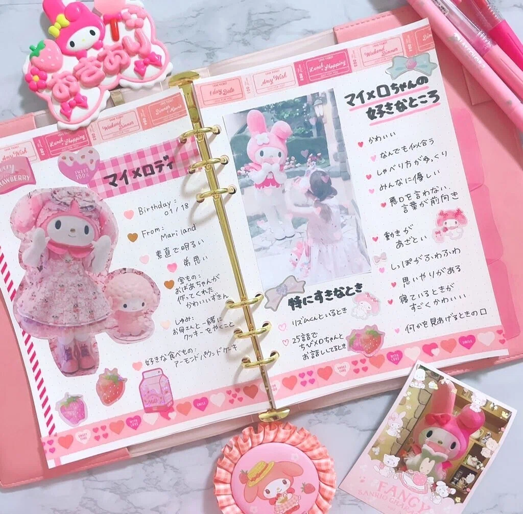 マイメロディへの愛を綴った推しノート