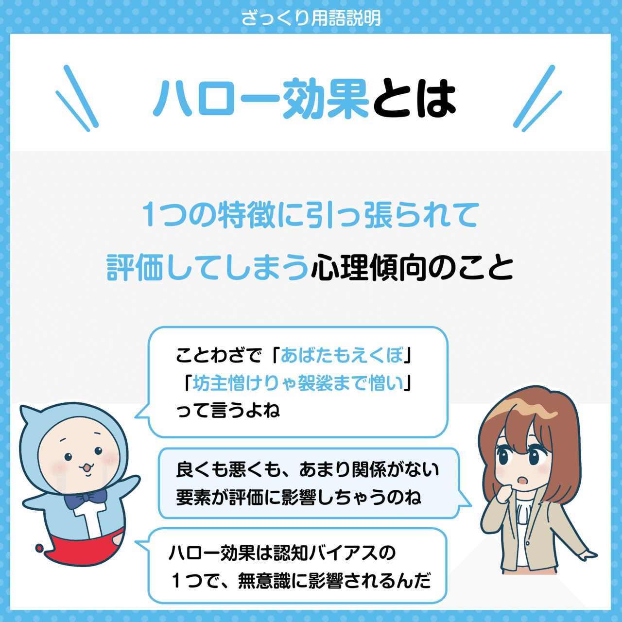 12例 第一印象をグッと上げる ハロー効果 をイラスト 図解で解説 トレンド プロ