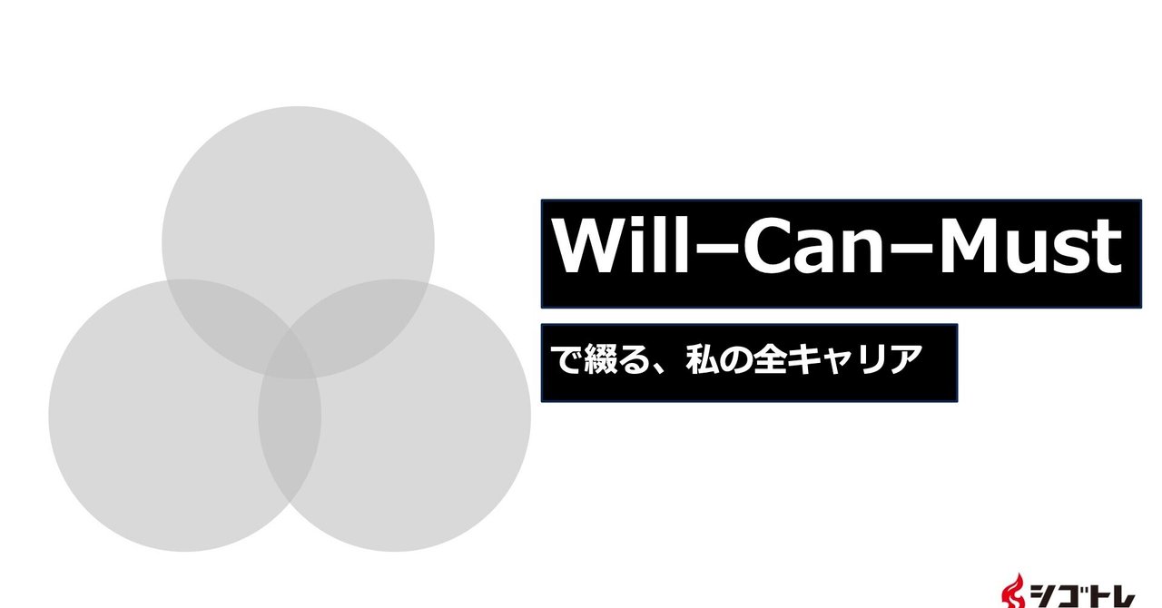 Will Can Must で綴る 私の全キャリア Umita Matsumaru Note