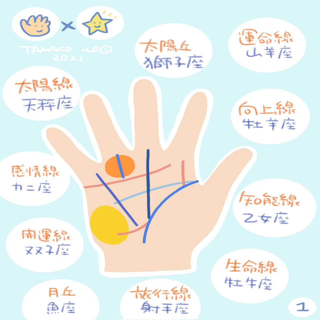 手相と星座のお話｜卯野たまご