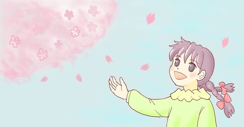 お絵描き練習 桜と少女 他みんフォト用イラスト りん Note お絵描き練習 桜と少女 他みんフォト用イラスト りん Note