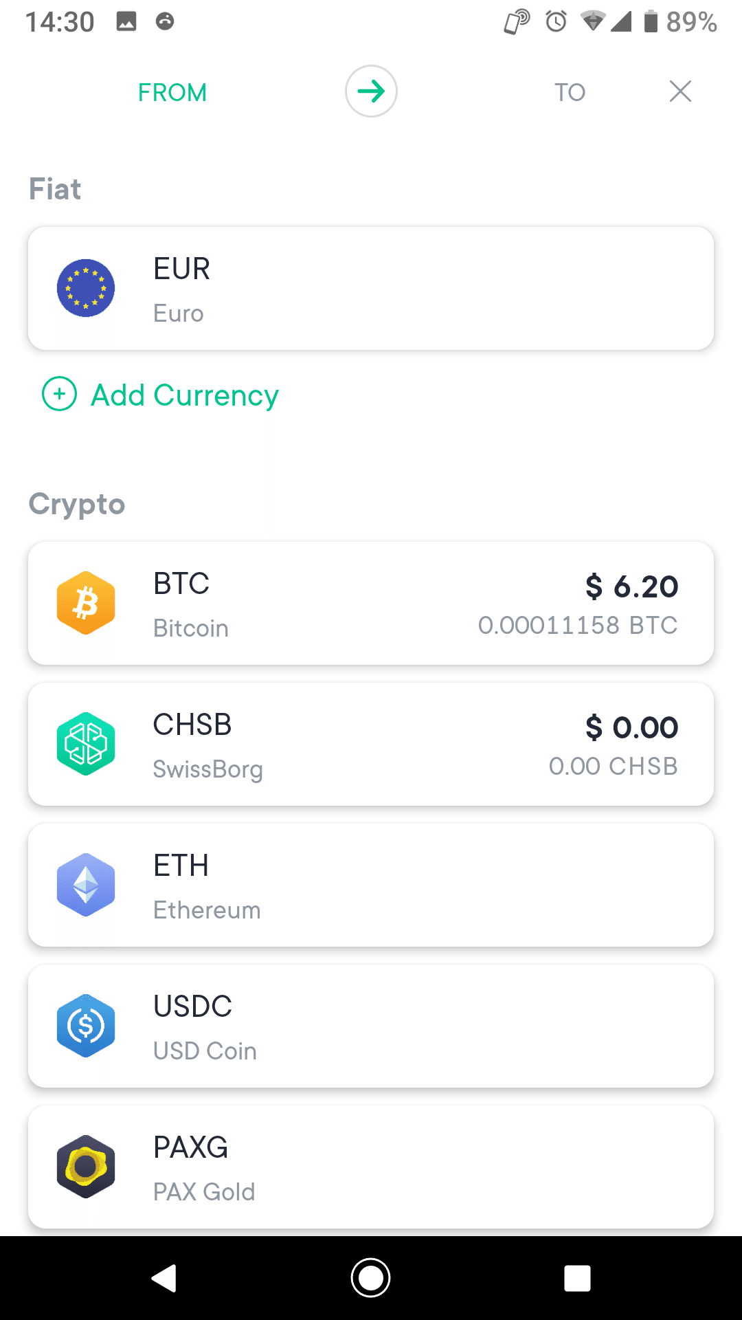 SwissBorgアプリWealthAppの使い方①スタート画面と両替の方法｜SwissBorg Love