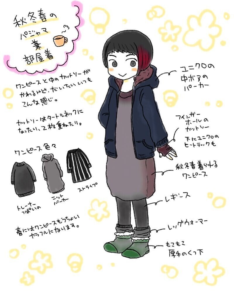 寒い時期のパジャマ兼部屋着について 雨 あまやどり Note