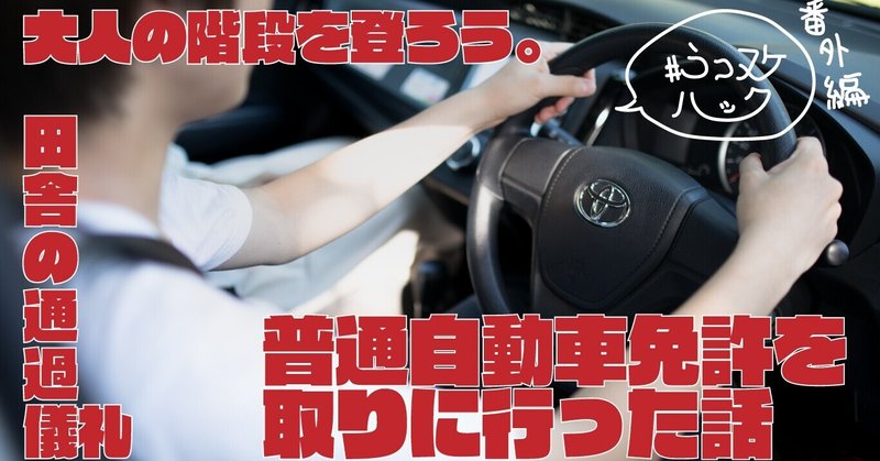 大人の階段を登ろう、田舎の通過儀礼。30万円握って普通自動車免許を取りに行った話