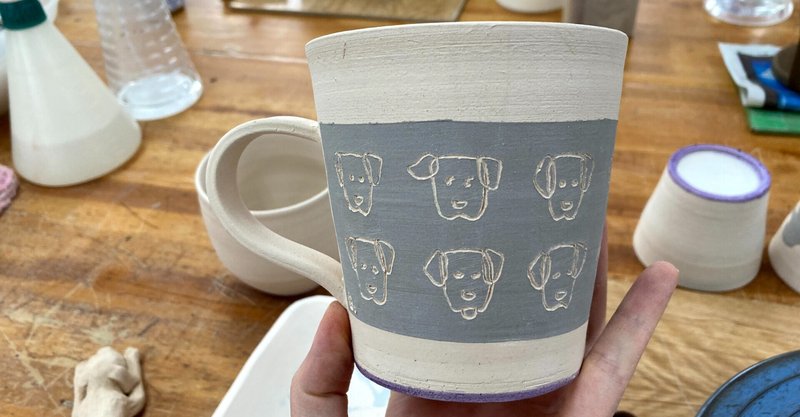 No 31 夫のお母さんにあげる犬柄マグカップ 作成編 Nao 陶芸主婦 Note No 31 夫のお母さんにあげる犬柄マグカップ 作成編 Nao 陶芸主婦 Note