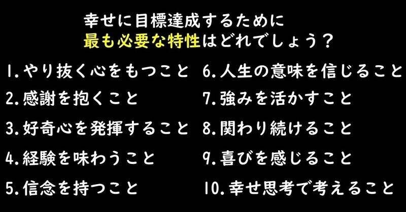 世界40カ国参加の国際調査で判明 目標をより良く達成し しかも幸福になるために最も必要な心の在り方とは 望月俊孝 どん底からv字回復 速読 潜在能力開発 宝地図 癒しの手 37冊90万部7ヶ国出版