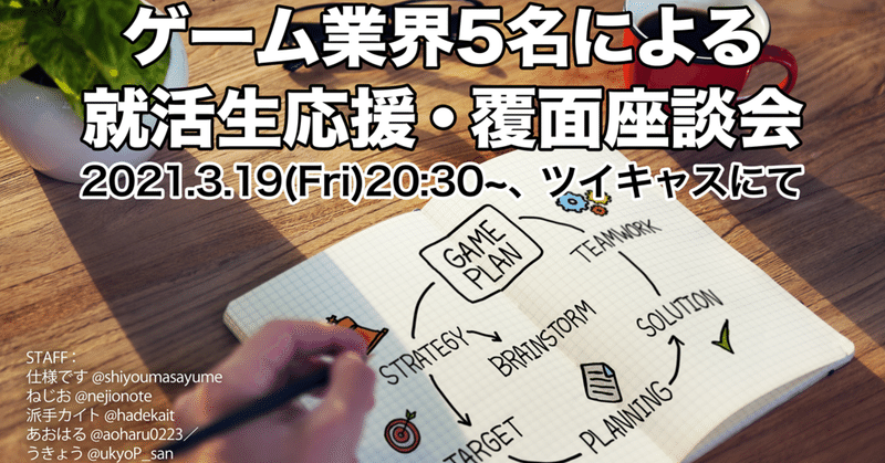 完了 3 18 ゲーム業界5名によるオンラインラジオ 本日の質問リスト うきょう ゲームプロデューサー兼マーケッター Playlife代表 Note