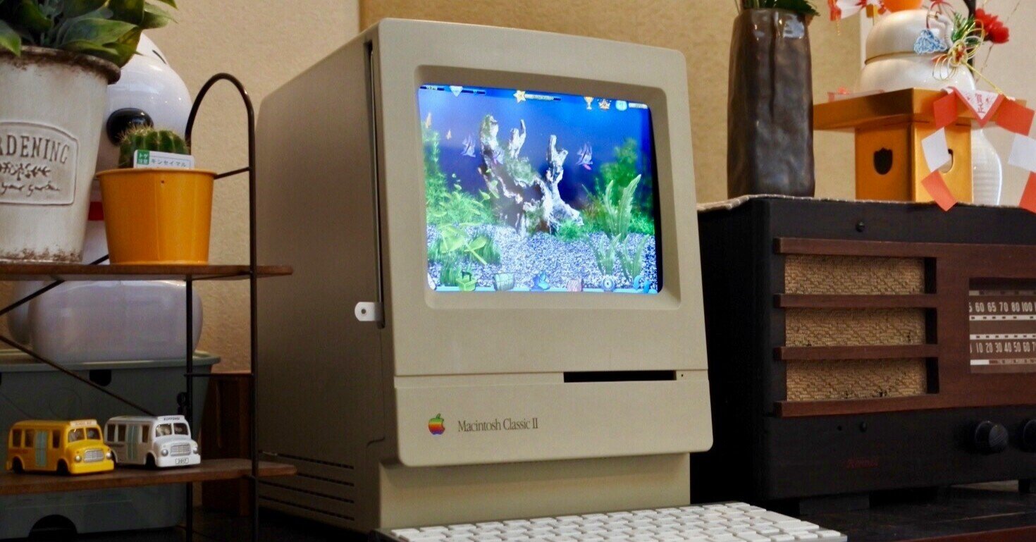 Macintosh Classic IIで作ったiPadスタンドは最強のインテリア｜田舎