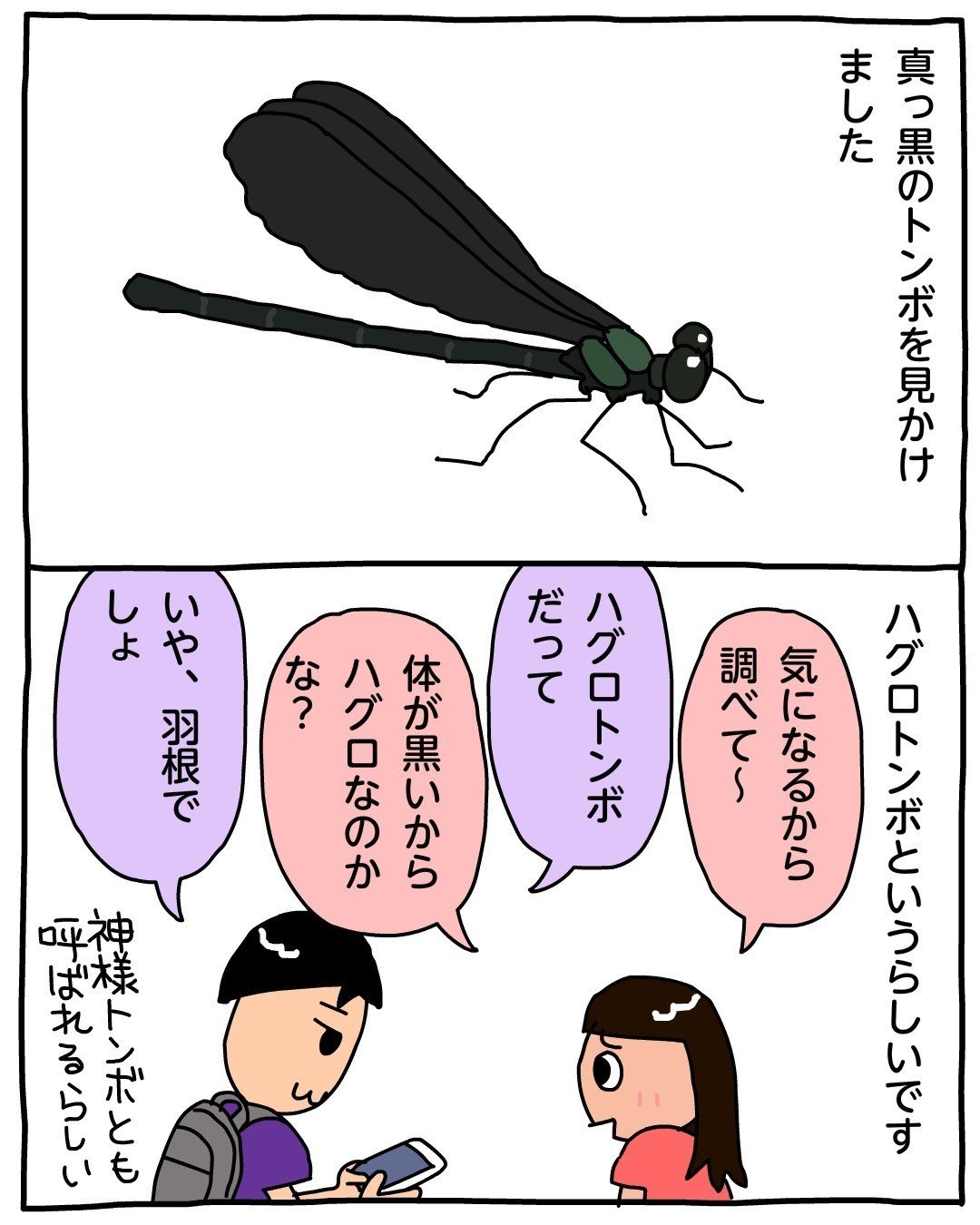 真っ黒のトンボを見かけました ハグロトンボというらしいです 昨日のハイライト 芦之由 Note