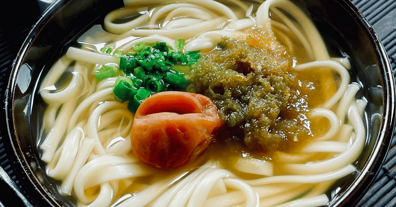 とろろ昆布と梅のさっぱりうどん As Note