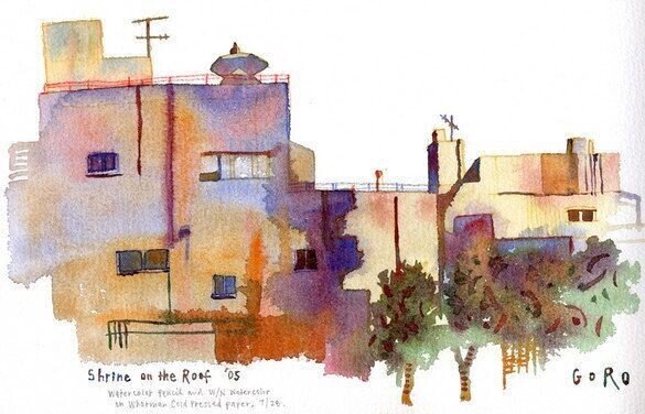 すみれ色の世界への誘い（佐々木悟郎の水彩画）｜Small World