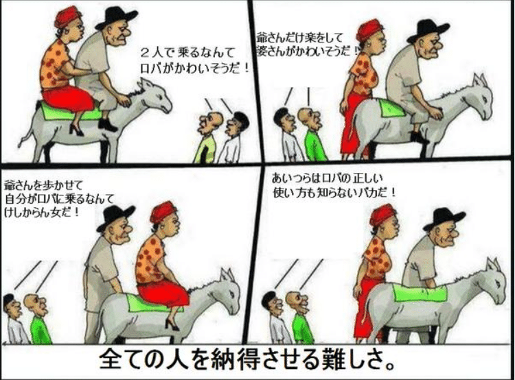 老夫婦とロバの例え話 よしき Note