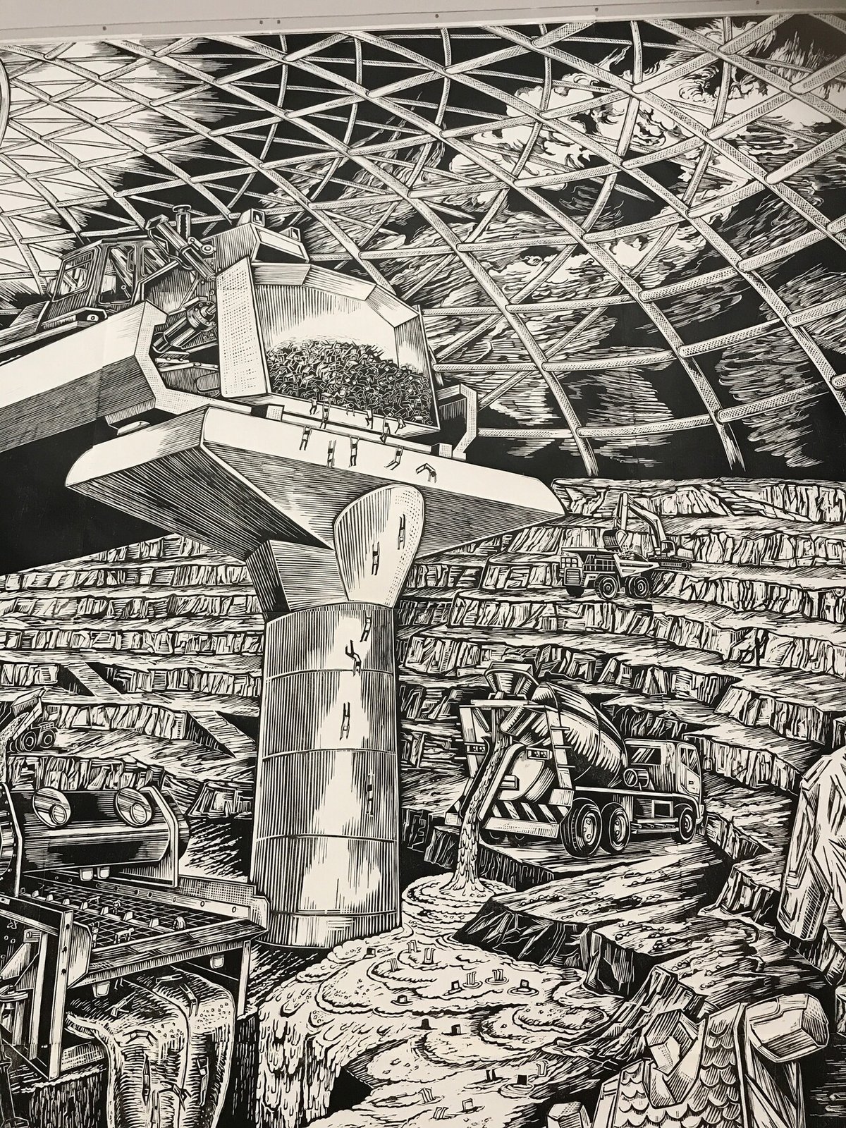 版画 ロビック 風間サチコの地獄絵図にうなる/つあおのアートノート|ラクガキ