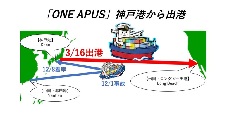 One Apus 神戸港から出航 こんさく 通関士カード Note One Apus 神戸港から出航 こんさく 通関士カード Note