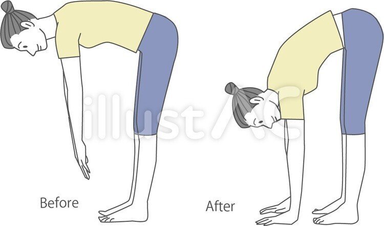 New Style イラストフリー素材 ストレッチ 前屈 イラスト素材 Drown By Kana Note